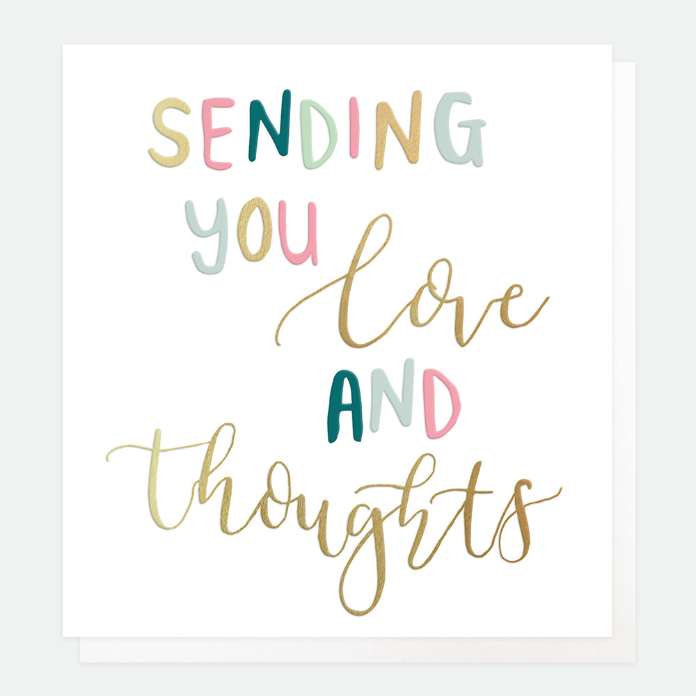 Sending Love & Thoughts Card By Caroline Gardner